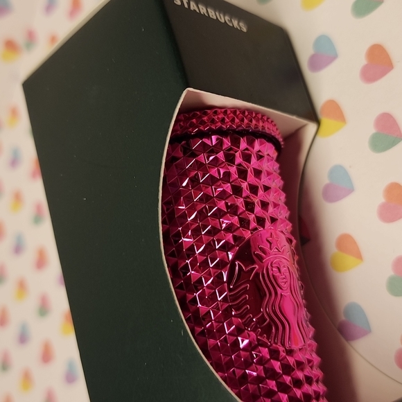 BNIB Starbucks Holiday 2022 Sangria Metallic cup Jeweled Ornament KeyChain - Picture 4 of 6